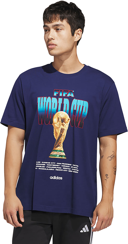 adidas Men's MLS 2026 World Cup Tour 2 Graphic T-Shirt KH3680 Navy NWT