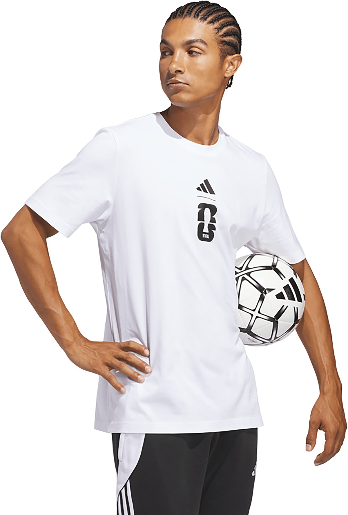adidas Men's MLS 2026 World Cup Official Match Ball Graphic T-Shirt KD7990 White Size XXL NWT