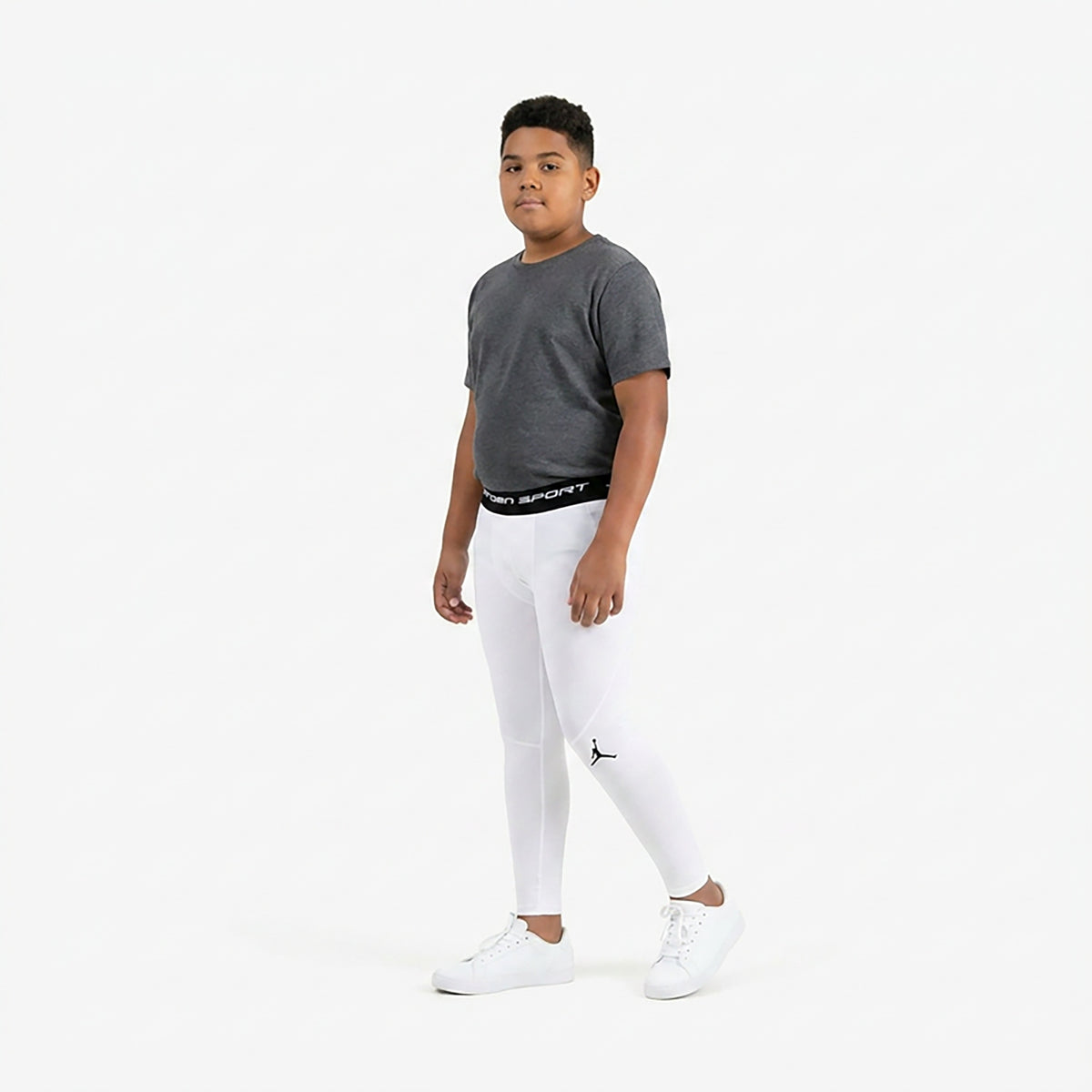 Jordan Boys' MJ Dri-FIT Sport Tight 95D298 White Youth Size L NWT