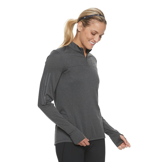 Adidas Women's Own the Run 1/2-Zip Sweatshirt Black, Medium - Women's Running Tops