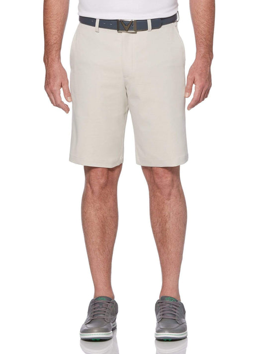 Callaway Golf Men's Stretch Pro Spin Shorts 40 with Active Waistband, Moonbeam Beige, 100% Polyester