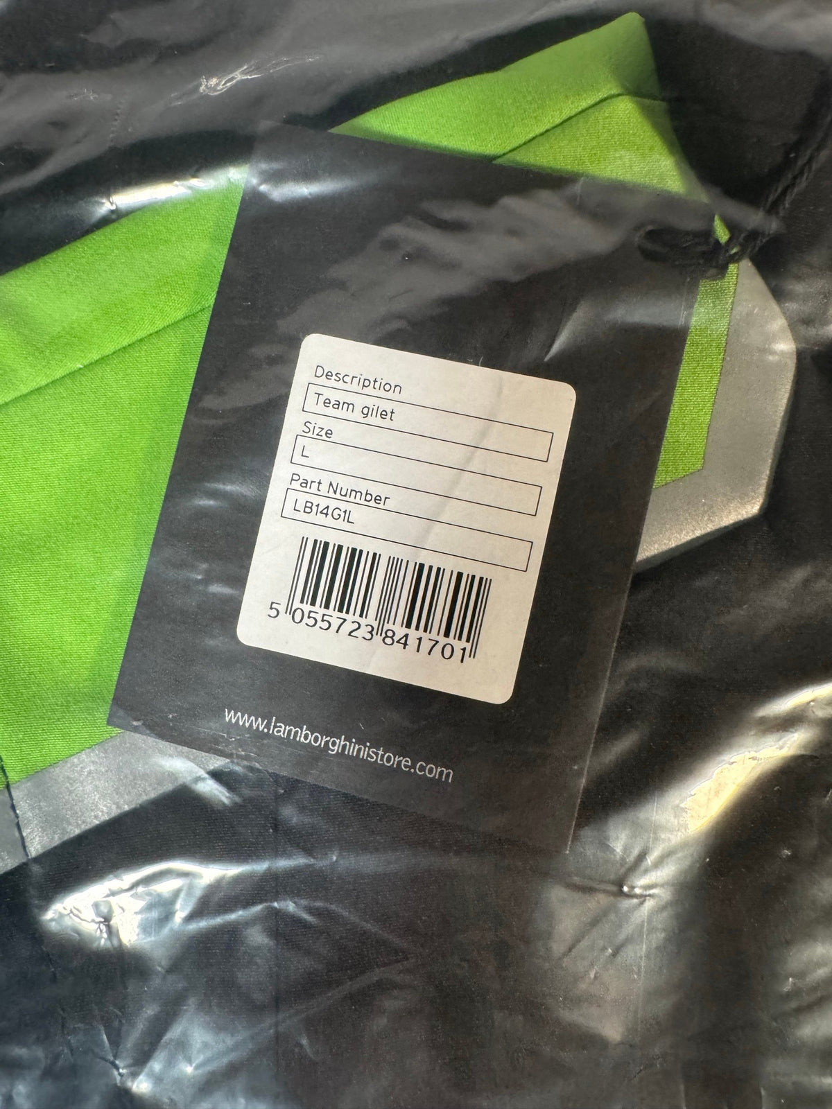 Lamborghini Squadra Corse Men's Team Vest Black Size L LB14G1L