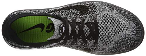 Nike Men's Free Run Flyknit 2018 Running Shoes, White Black, 10/10.5/8 - Nike