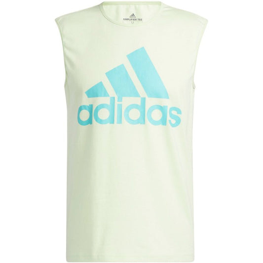 Adidas Men's Badge of Sport Classic Tank Top Green Bright, Small - Men's Athletic Performance