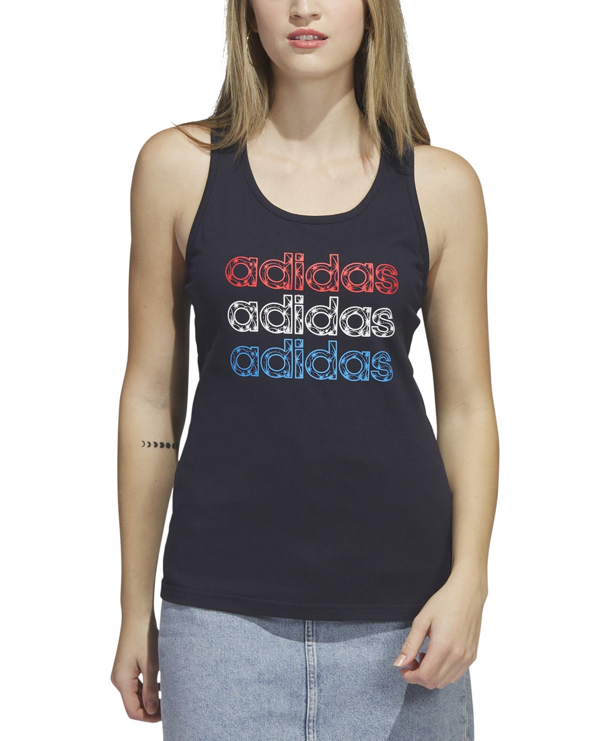 Adidas Women's Americana 2023 XS Graphic Tank Top - Navy - Adidas
