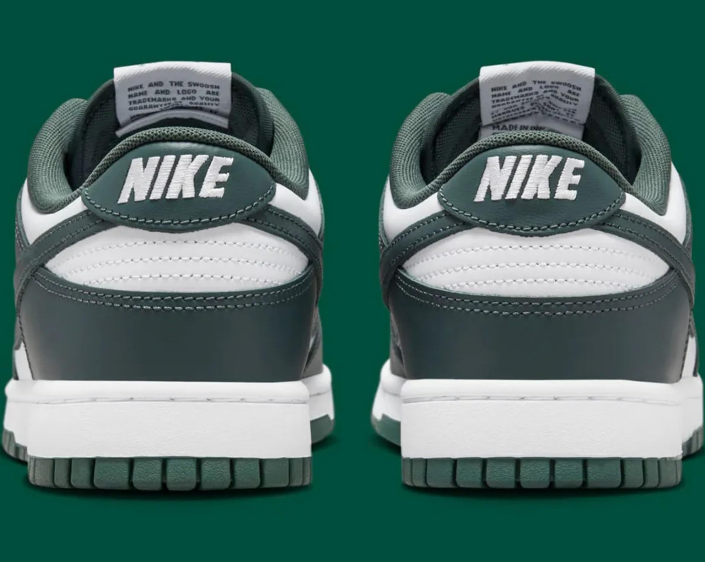 Nike Dunk Low Retro Men's Shoes (DV0833-111, White/White/Vintage Green) Size 11 and 14 - Nike