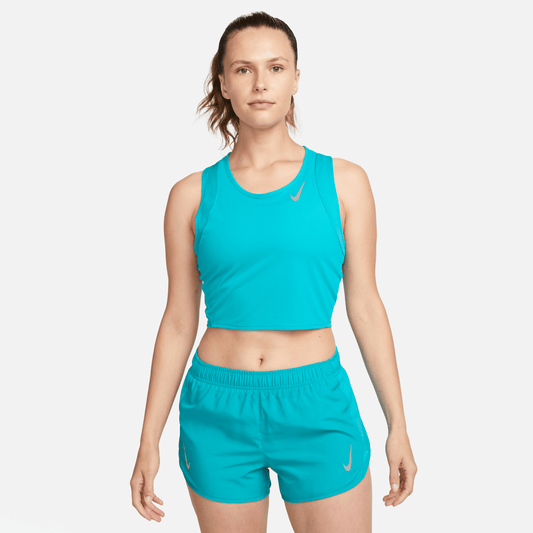 Nike Women’s Running Tank DD5921-443 - Blue Dri-FIT Crop top