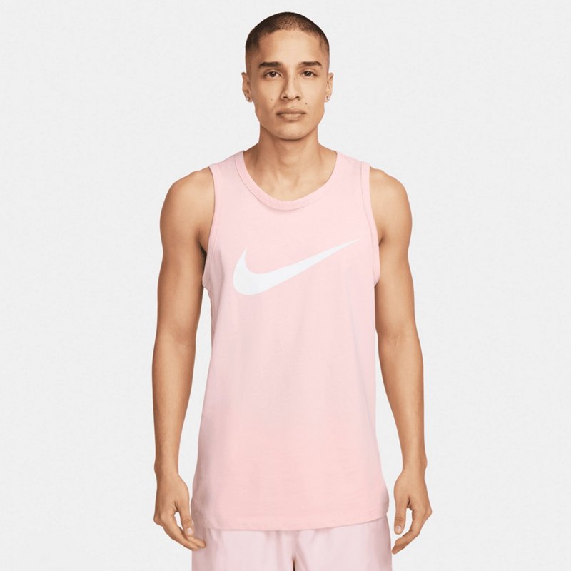 Nike Men's Sportswear Swoosh Icon Tank Top Pink Bloom, Medium - Men's Athletic Performance Tops - Nike