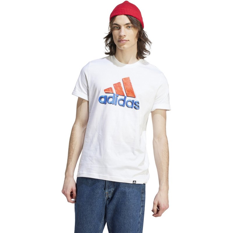 Adidas Men's PhotoReel Fill Graphic T-Shirt White, Large - Men's Athletic Performance Tops - Adidas