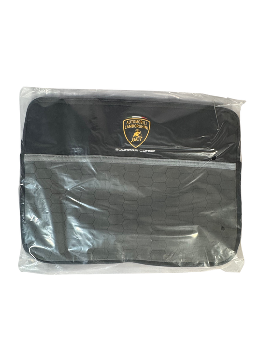Lamborghini Squadra Corse Laptop Sleeve 13 in or 17 in Black Grey Hexagon