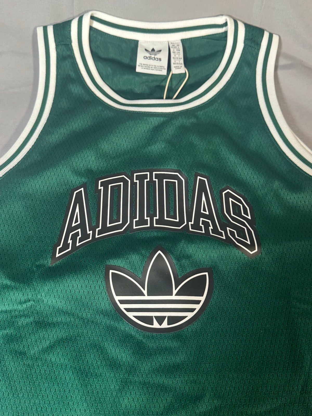 adidas Originals Boys' Basketball Tank JW1981 Collegiate Green Youth NWT