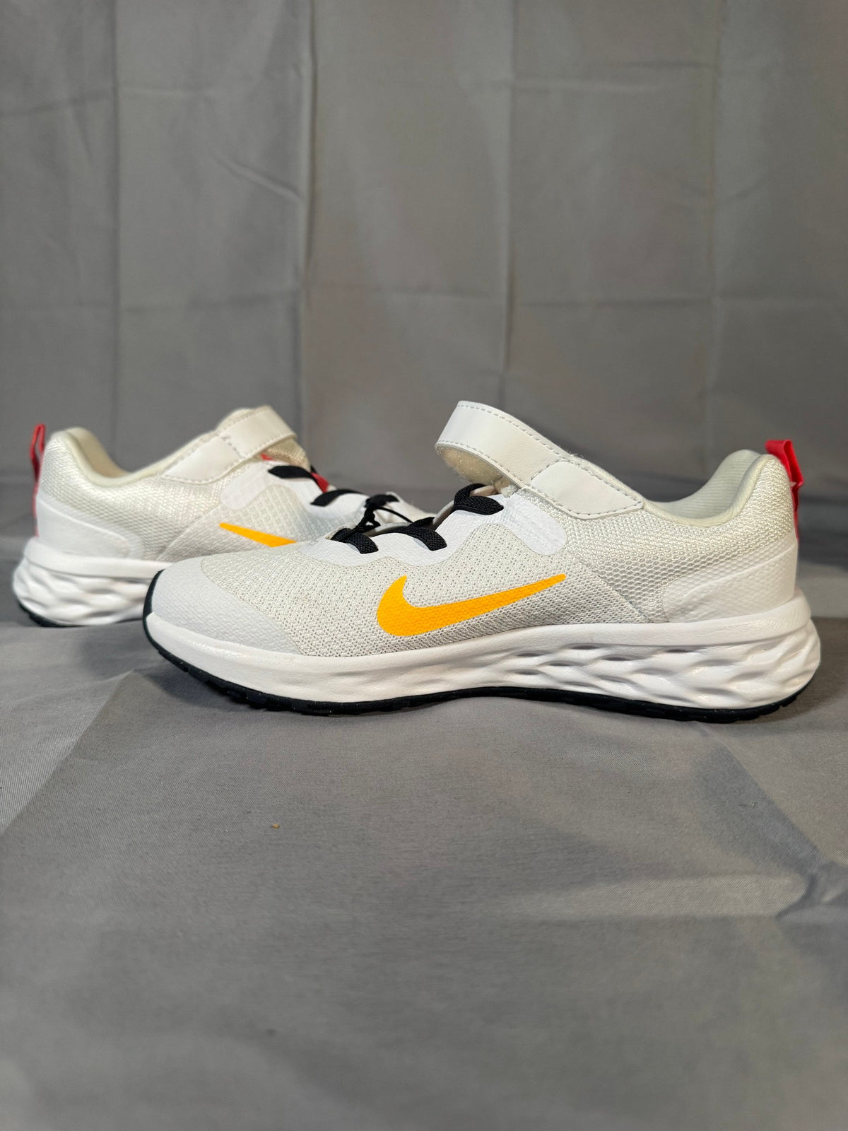Nike Revolution 6 NN PSV Kids Shoes DD1095-101 White Sea Coral Gridiron