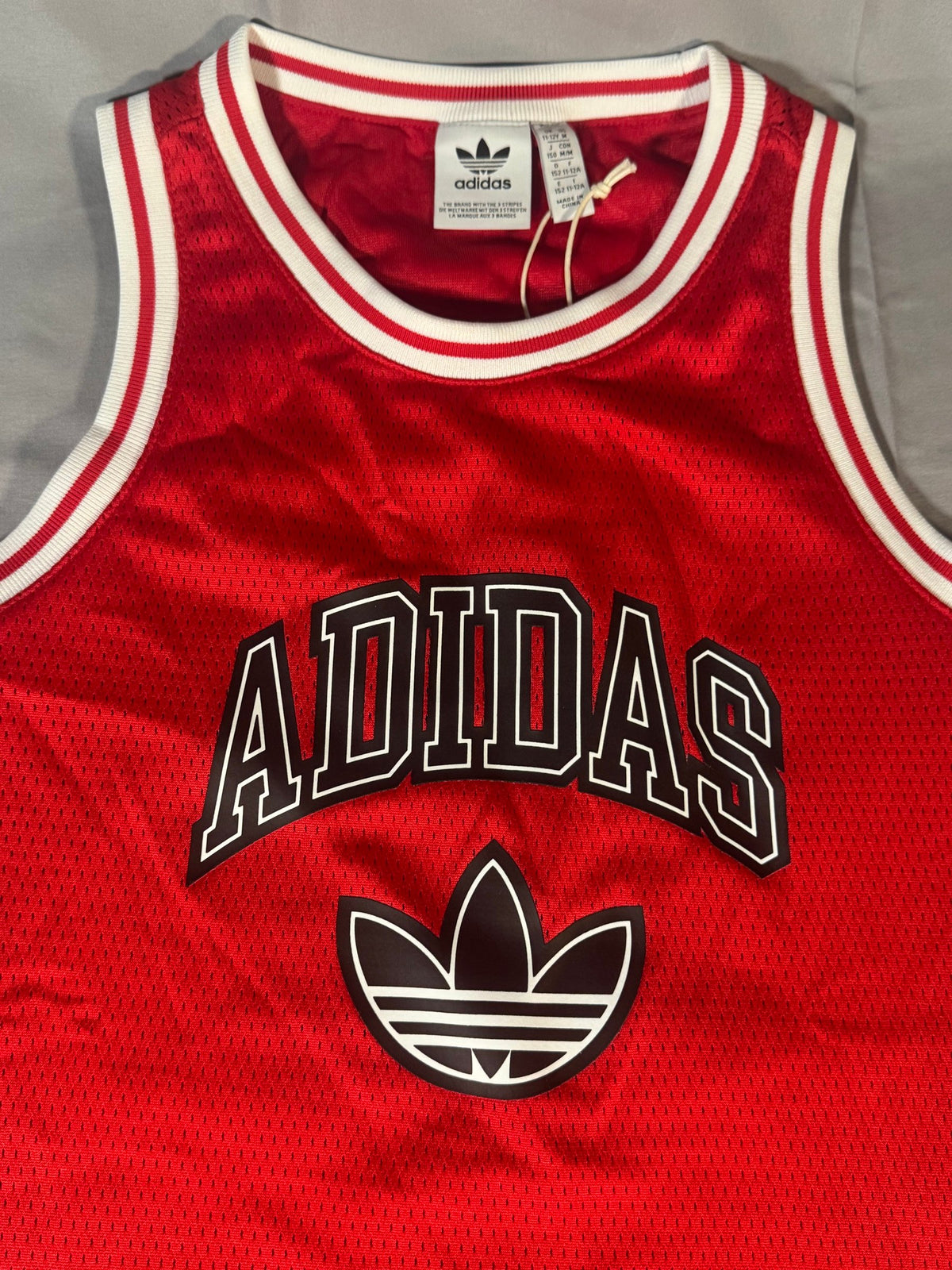 adidas Originals Boys' Basketball Tank JW1982 Better Scarlet Youth NWT