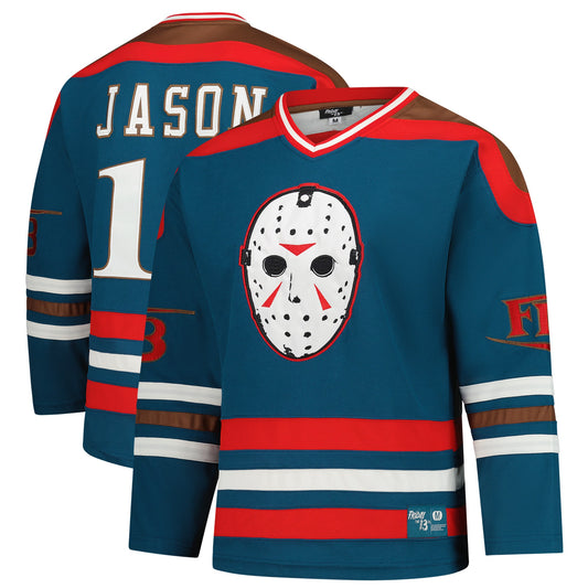 Jason Voorhees Friday the 13th Horror Pack Movie Jersey - Blue Sports - Size M