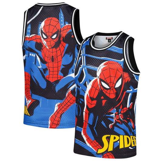 Spider-Man Youth Big Print Mesh Fashion Jersey - Black Sports - Size Yth M - Fanatics