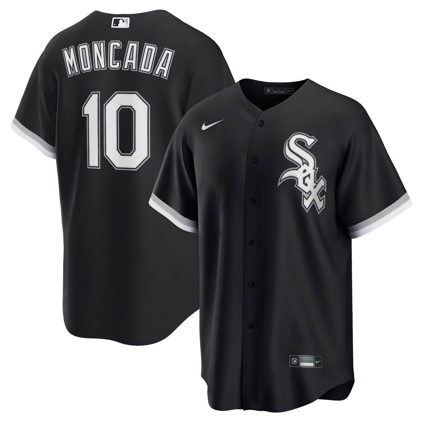 Yoan Moncada Chicago White Sox Nike Alternate Replica Player Name Jersey - Black - Size S