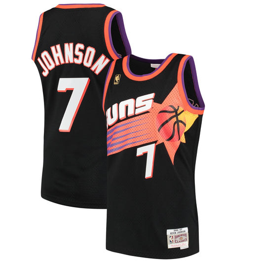 Kevin Johnson Phoenix Suns Mitchell & Ness 1996/97 Hardwood Classics Swingman Jersey - Black Basketball - Size S - Mitchell & Ness