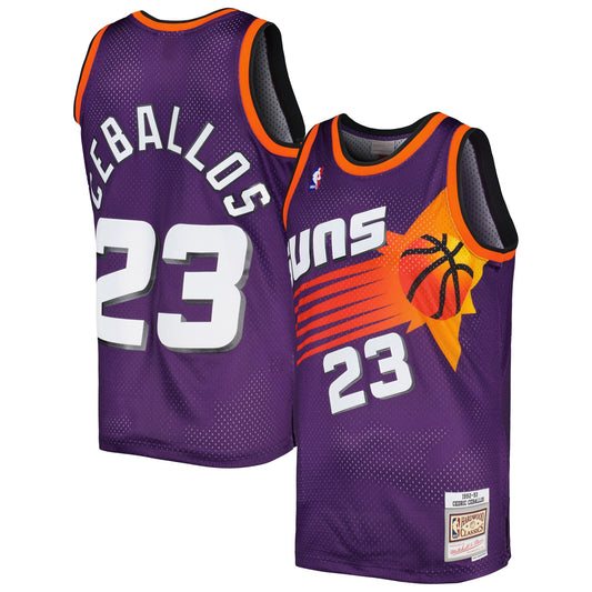 Cedric Ceballos Phoenix Suns Mitchell & Ness 1992/93 Hardwood Classics Swingman Jersey - Purple Basketball - Size S - Mitchell & Ness