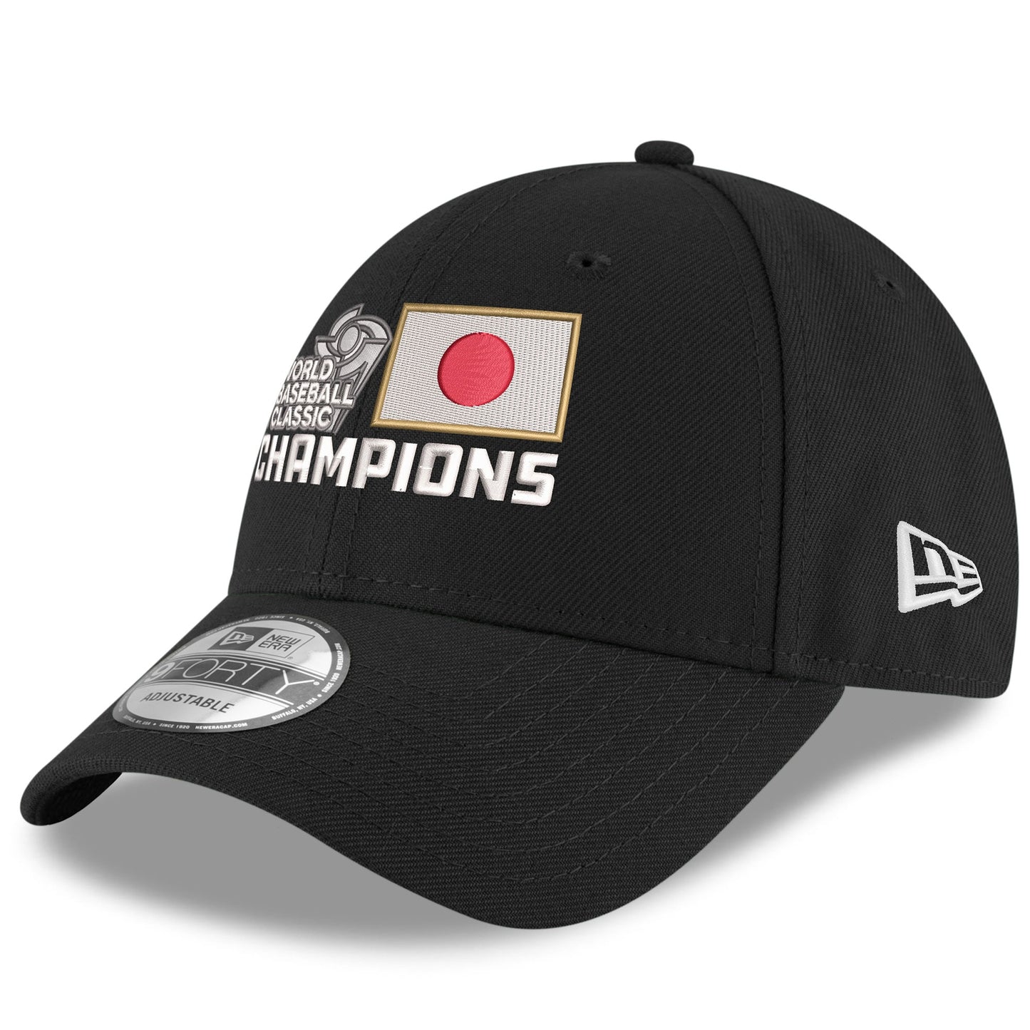 Japan Baseball New Era 2023 World Baseball Classic Champions Locker Room Replica 9FORTY Adjustable Hat - Black - Size No Size