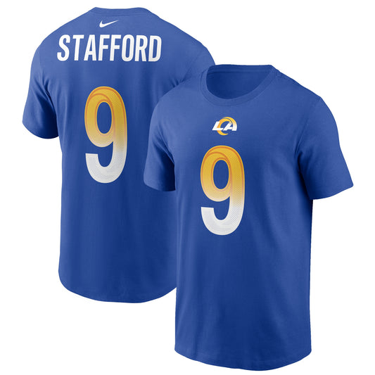 Matthew Stafford Los Angeles Rams Nike Name & Number T-Shirt - Royal - Size L - Nike
