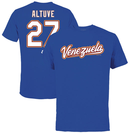 Jose Altuve Venezuela Baseball LEGENDS 2023 World Baseball Classic Name & Number T-Shirt - Royal - Size 2XL - LEGENDS