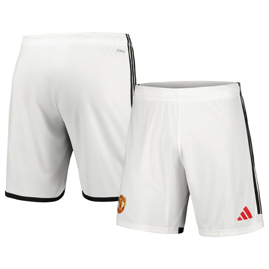 Manchester United adidas 2023/24 Home Replica Shorts - White - Size L