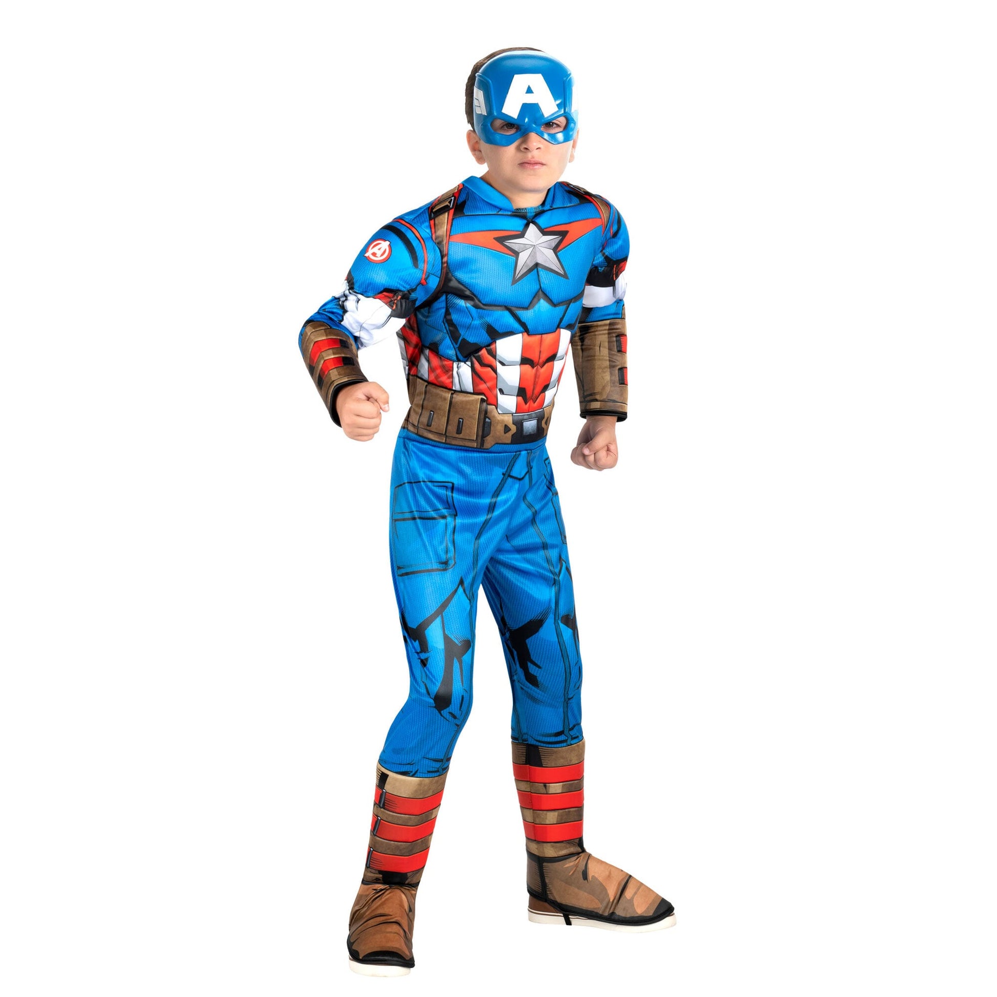 Captain America Youth Qualux Costume - Size Yth M - Jazwares