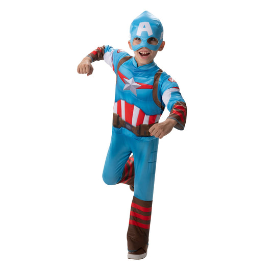 Captain America Toddler Costume with Mask - Size 3/4T - Jazwares