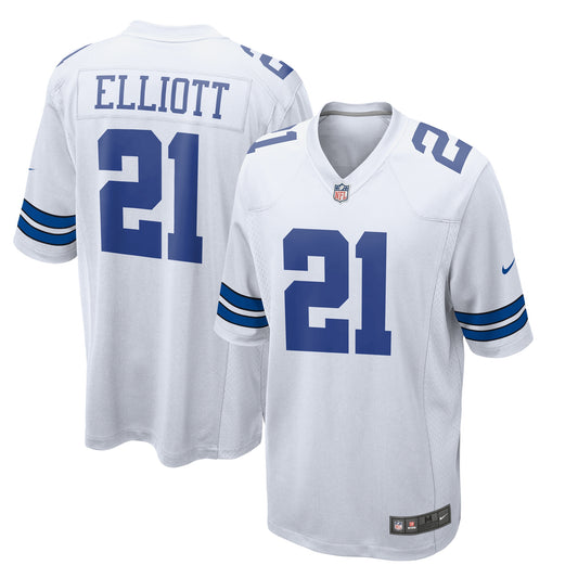 Ezekiel Elliott Dallas Cowboys Nike Team Game Jersey - White - Size XL - Nike