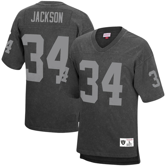 Bo Jackson Los Angeles Raiders Mitchell & Ness Retired Player Name & Number Acid Wash Top - Black - Size M - Mitchell & Ness