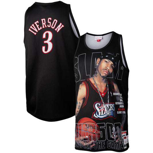 Allen Iverson Philadelphia 76ers Mitchell & Ness Slam Player Tank Top - Black - Size M - Mitchell & Ness