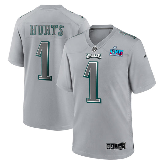 Jalen Hurts Philadelphia Eagles Nike Super Bowl LVII Patch Atmosphere Fashion Game Jersey - Gray Football - Size 3XL - Nike