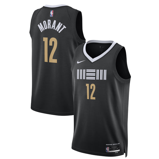 Ja Morant Memphis Grizzlies Nike Unisex 2023/24 Swingman Jersey - Black - City Edition - Size L - Nike