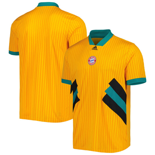 Bayern Munich adidas Football Icon Jersey - Yellow Soccer - Size S - Adidas