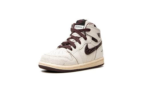 Jordan 1 Retro High OG SP A Ma Maniere Size 8C - Toddler DO7098-100 Sail/Burgundy - Jordan