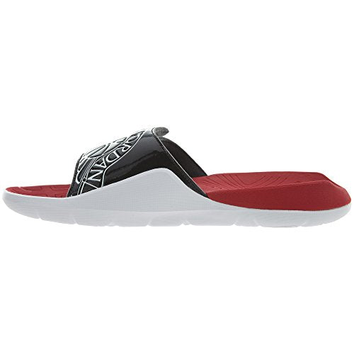 Jordan Hydro 7 Slides Size 9 - Men AA2517-001 Black/White/Gym Red Sandal
