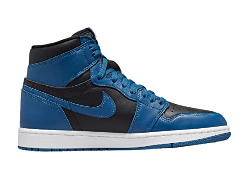 Air Jordan 1 Retro High OG Dark Marina Blue Size 9 - Men 555088-404 Black-White - Jordan