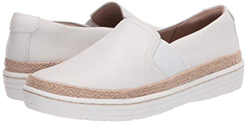 Clarks Women's Marie Sail Loafer Flat, White Leather, 9.5 M US - Adidas
