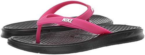 Nike Women's Solay Thong Sport Sandal, Black/White-Vivid Pink, 9 Regular US - Nike