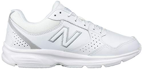 Zapatillas de entrenamiento New Balance 411 V1 para mujer, blanco/blanco, 8.5 US