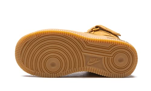 Nike Little Kid's Force 1 Mid LV8 Wheat/Wheat-Gum Light Brown (859337 701) - 11 - Nike