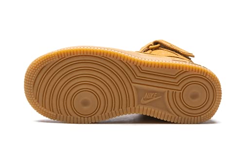 Nike Little Kid's Force 1 Mid LV8 Wheat/Wheat-Gum Light Brown (859337 701) - 11