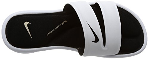 Nike Women's Ultra Comfort Slide Athletic Sandal, White/Black, 8 B(M) US - Nike