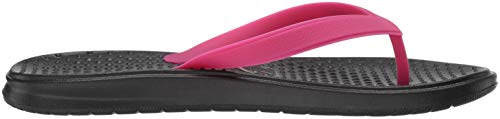 Nike Women's Solay Thong Sport Sandal, Black/White-Vivid Pink, 9 Regular US - Nike
