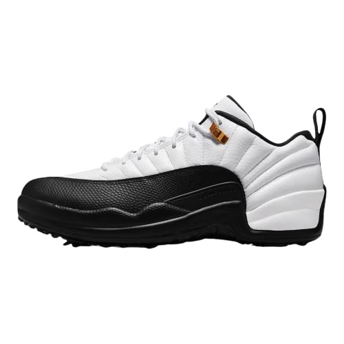Air Jordan 12 Low Retro Taxi Golf Cleats Size 10 - Men DH4120-100 White/Black - Jordan