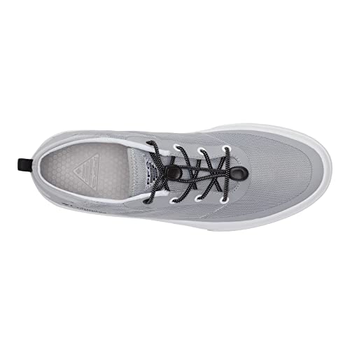 Columbia Men's Bonehead PFG Boat Shoe, Steam/Black, 8 Wide - Columbia