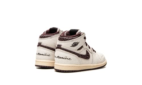Jordan 1 Retro High OG SP A Ma Maniere Size 8C - Toddler DO7098-100 Sail/Burgundy - Jordan