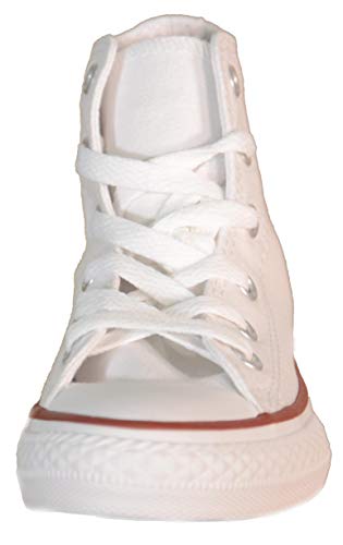 Converse Chuck Taylor All Star Canvas High Top Sneaker, optical white, 1 M US Little Kid