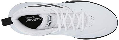 adidas mens Ownthegame EE9631-100 Basketball Shoe, White/Black/White, 8.5 US