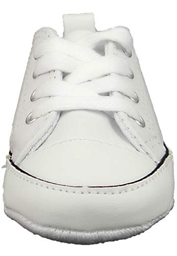 Converse CT Unisex-Child First Star Leather High Top Sneaker, White, 4 M US Toddler